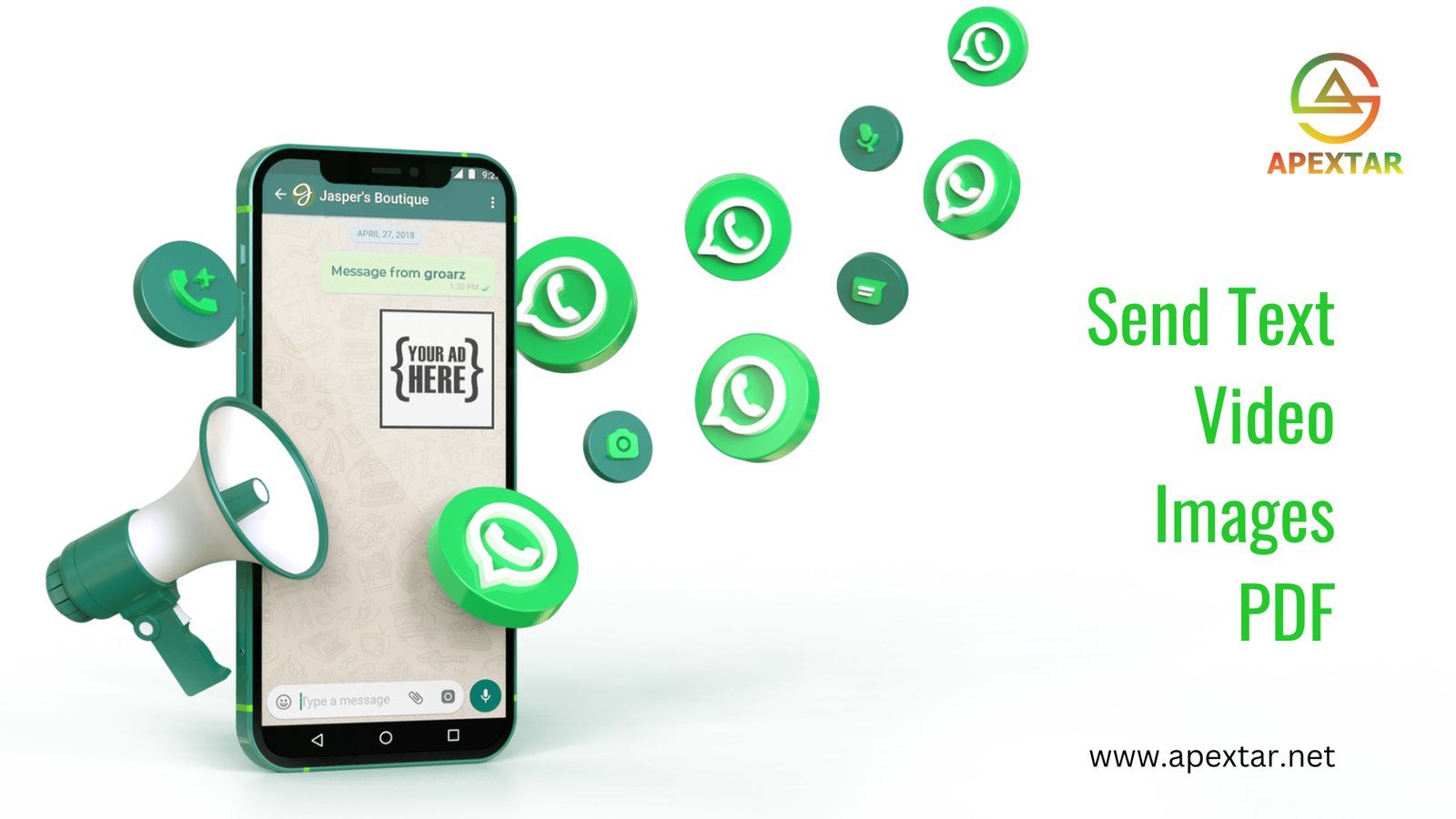 Bulk WhatsApp sender interface with contact list and message customization