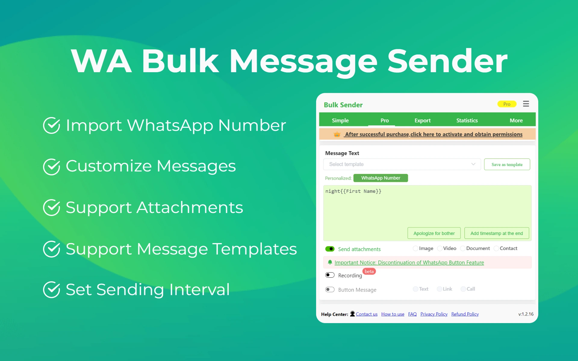 WhatsApp Bulk Message Sender Chrome Extension for Enhanced Customer Engagement
